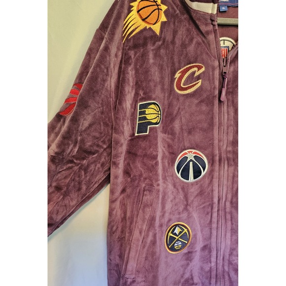 Kids Super Sports Fanatics NBA Mens Embroidery Logos/Patches Purple Jacket NWT - Picture 3 of 14